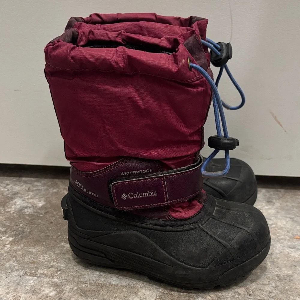 Columbia Kids' Insulated Boots - Burgundy and Black Size 10 Toddler Girls